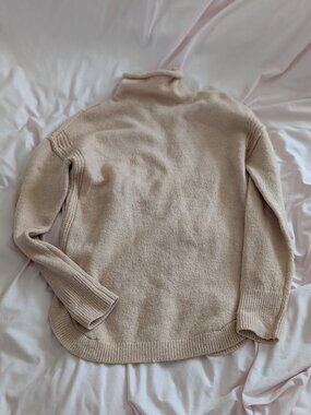 GAP Tan Wool Blend Roll Neck Turtleneck Sweater M